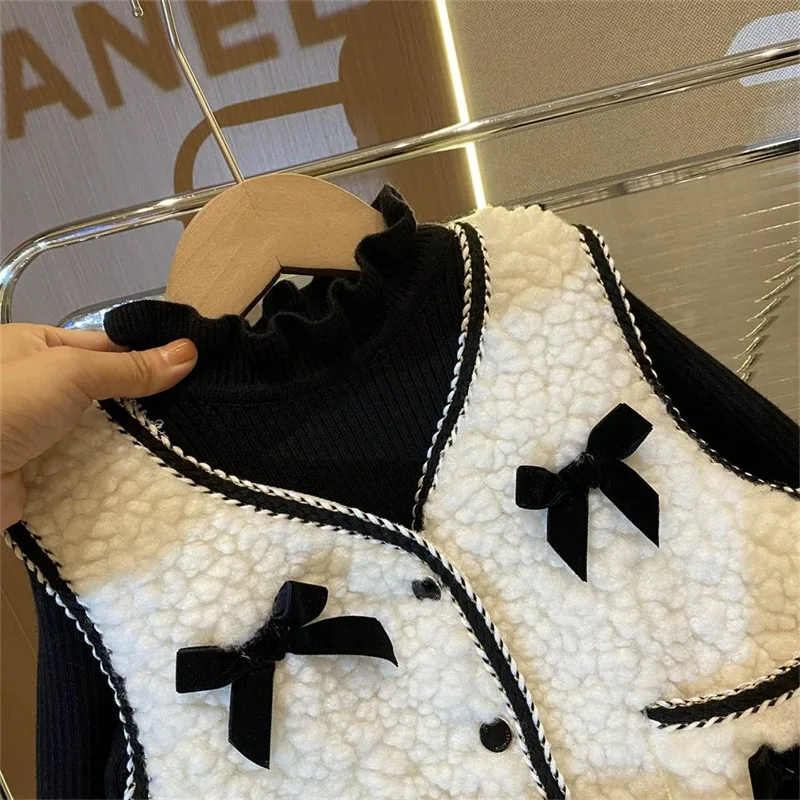 سترة أطفال من القطيفة السميكة ، ملابس خارجية للفتيات ، صوف هزاز ، طفل ، أطفال ، دفء ، شتاء ، خريف