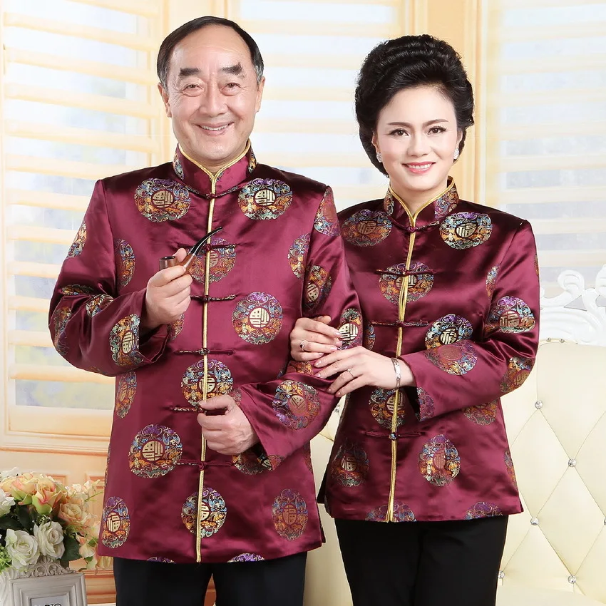 Chinese New Year Tang Suit Top Jacket Traditional Chinese Costumes Embroidered Handmade Button Coat Plus Size Oriental Clothing