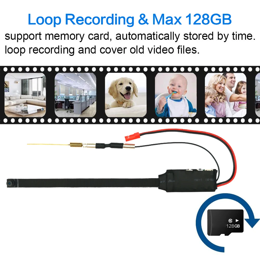 Mini cámara HD de 1080P, módulo DIY, detección de movimiento, WiFi, grabadora de vídeo, cámara de vigilancia de seguridad para el hogar, cámara inalámbrica P2P de 4MP