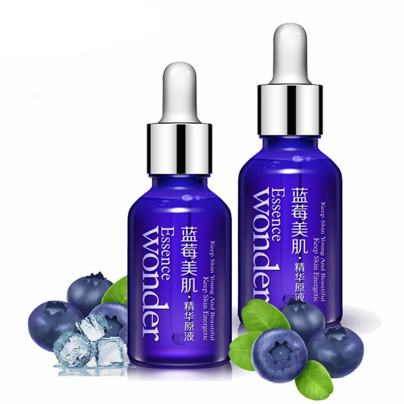 Blueberry Brighting Skin Face Essence Serum Anti Wrinkle Face Serum Shrink Pores Anti-Aging Moisturizing Face Care Liquid