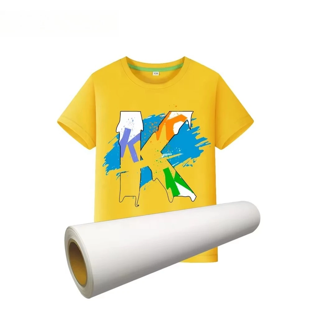 

PVC Printable Hot Sale High Quality Korean Eco-Solvent Printable Rolls White Transfer Paper for Shirt Design Printing