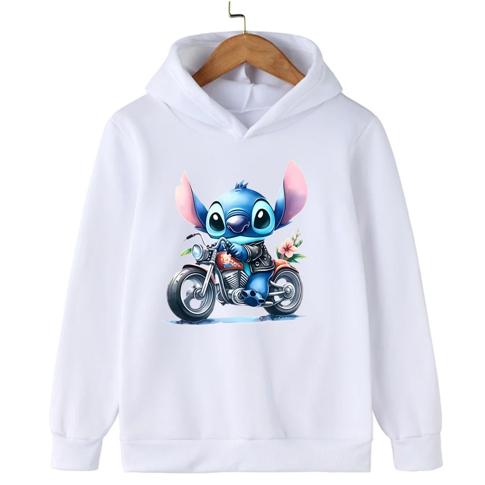 

Autumn Winter Disney Stitch Print Children's Hoodies Cartoon Anime Boys Sweatshirt Casual Fashion Kids Long Sleeve Warm Pullover