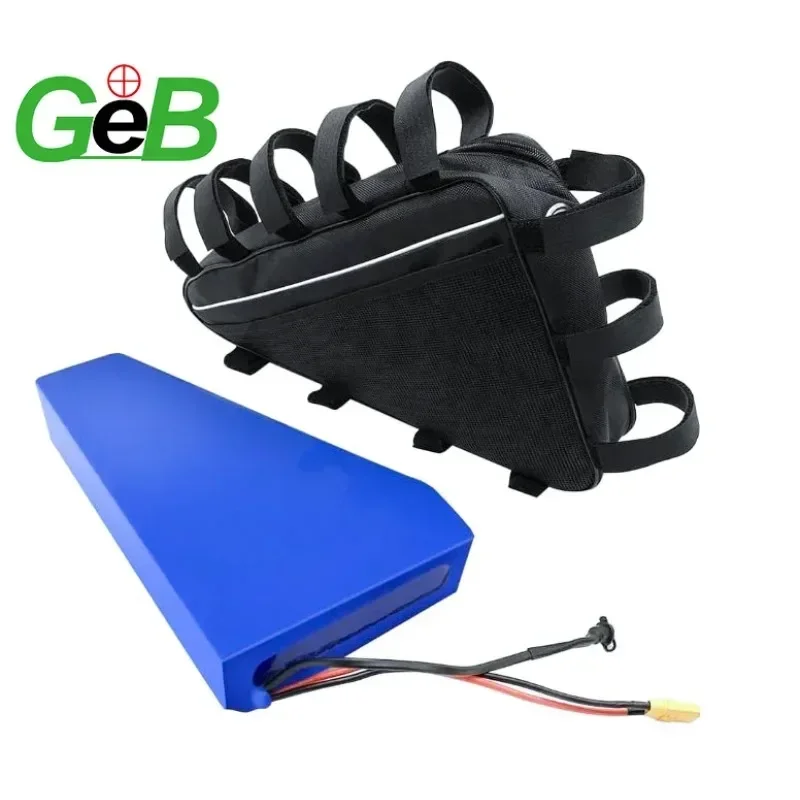 حقيبة مثلثة مقاومة للماء لبطارية ليثيوم أيون 48 فولت 12 أمبير في الساعة 52 فولت نوع البطارية الجبلية ذات نوعية جيدة