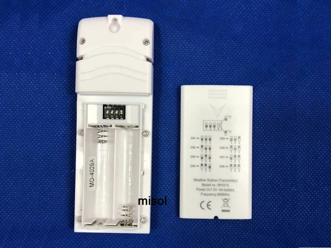 Sensore Fulmini Wireless MISOL WH57 – Rilevamento Fino A 40 Km, Frequenza 433MHz, Portata 100m, Per Stazioni Meteo