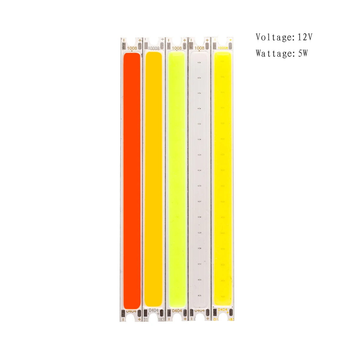 Colorful 100x8mm 5W DC 12V -14V COB LED Chips Bar Strip Light Source Liner Red Blue Green White LEDs For DIY