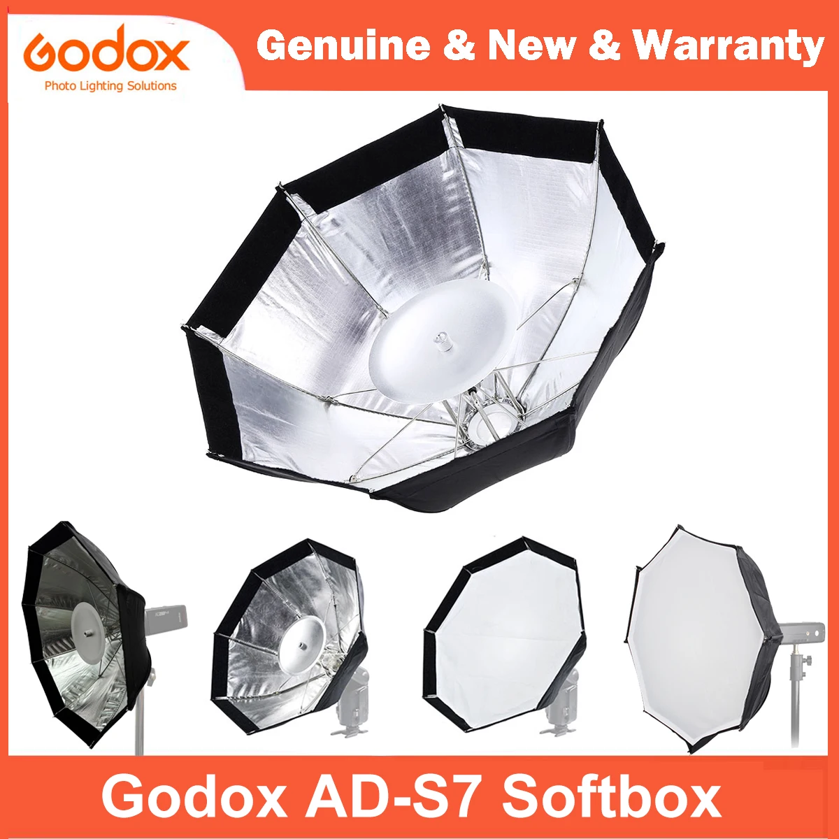 Godox AD-S7 Softbox multifuncional paraguas octogonal Softbox para WITSTRO Flash Speedlite AD200 Pro AD180 AD360 AD360 II
