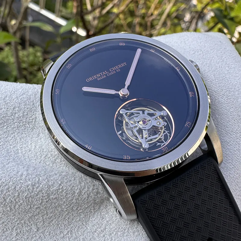 Magic City Watch Store Extreme Cherry Blossom Tourbillon Mechanical Men's Leisure Watch Customized Suspension Flying Luminous