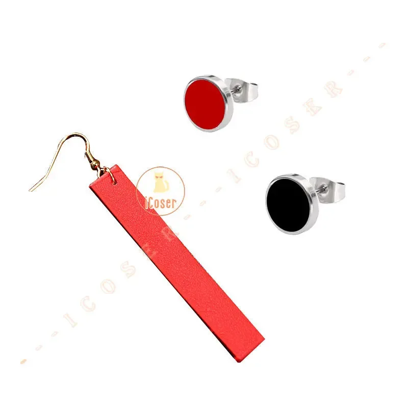 Honkai Star Rail Blade Cosplay Wig Dark Blue Long Hair Earrings Ear Clip Stellaron Hunters Astral Express Women Men Accessory