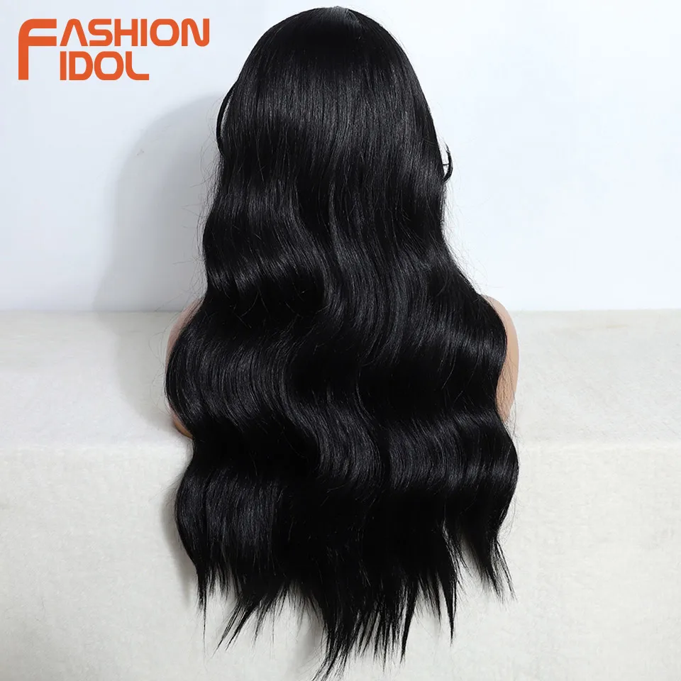 موضة المعبود 26 بوصة الجزء الأوسط الدانتيل الباروكات تأثيري الجسم موجة الباروكات الاصطناعية ألياف مقاومة للحرارة للشعر المستعار اليومي الطويل للنساء