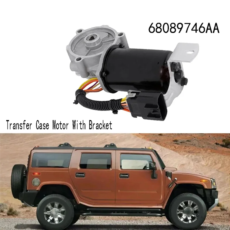 

1 Piece 68089746AA Transfer Case Motor With Bracket Black Plastic+Metal For Silverado Tahoe Hummer Dodge Ram 600-908