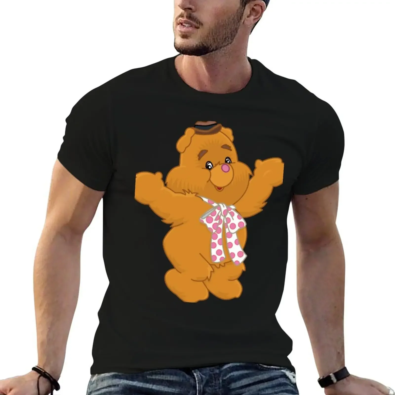 

Fuzzie Bear T-Shirt tees quick drying Aesthetic clothing Men's cotton t-shirt