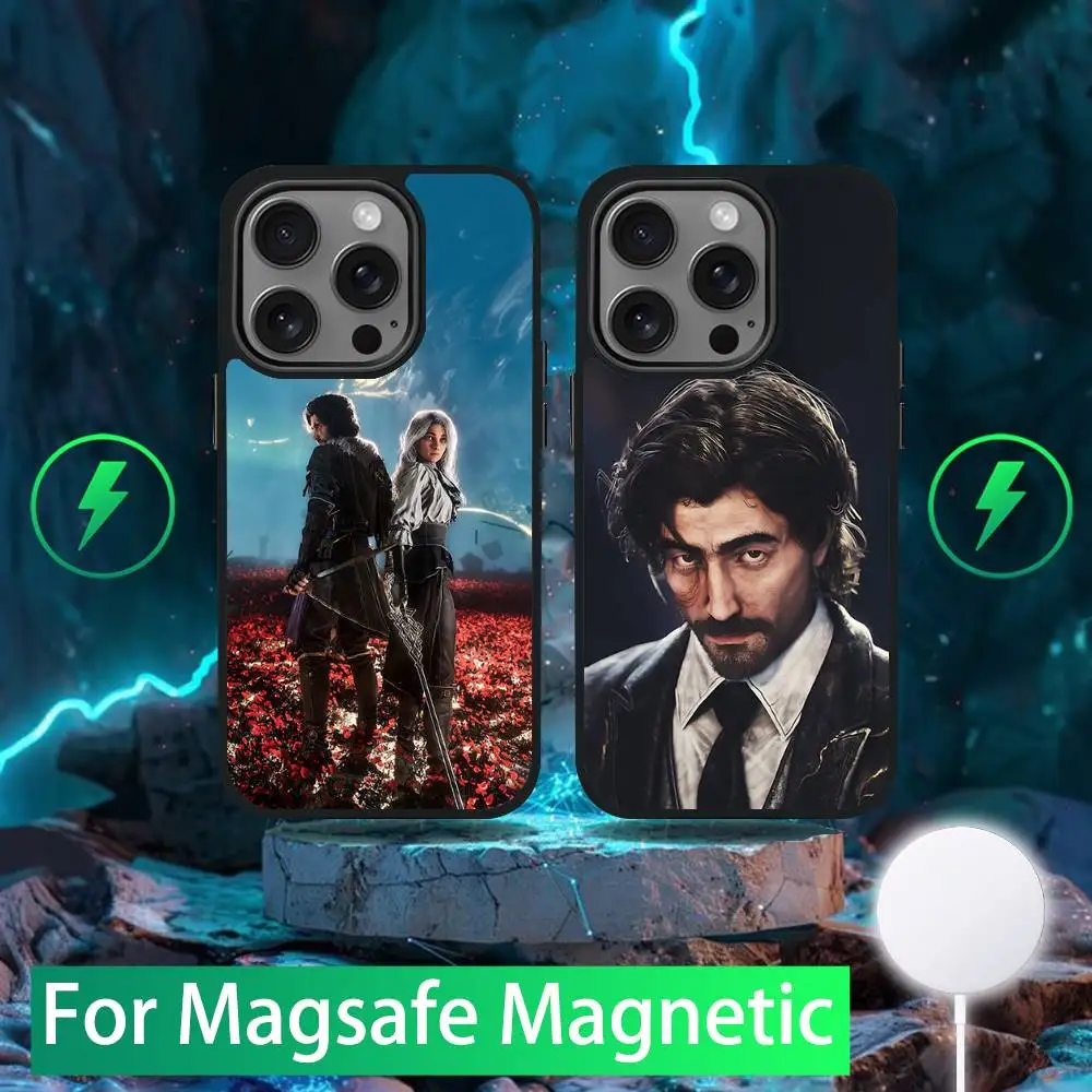 

Чехол для телефона Clair Obscur Expedition 33 для iPhone 16,15,14,13,12,11, Pro, Max, Plus, Mini, SE, новая магнитная беспроводная зарядка Magsafe