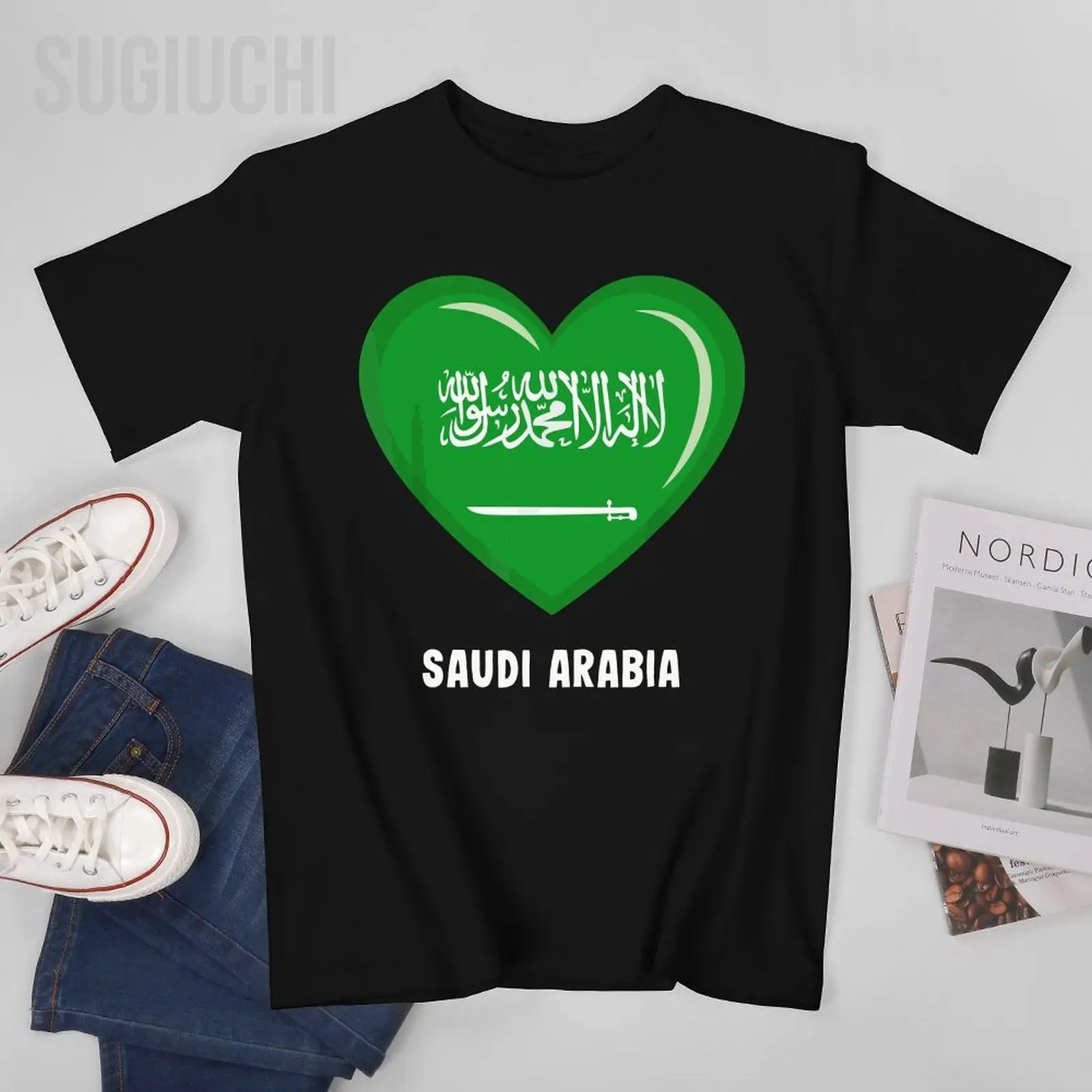 Men Short T-Shirt Saudi Arabia Love Tshirt Tees O-neck T Shirts Women Boys 100% Cotton Unisex Nation Apply All Seasons