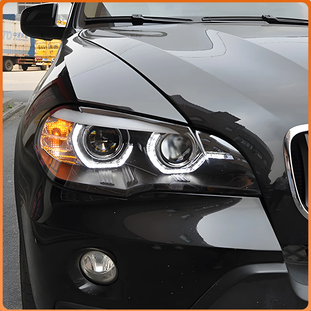 For BMW X5 E70 30i 35i 40i 2007-2013 LED Headlight Assembly Upgrade Lens DRL Flashing Turn Signal Plug and Play Car lamps Parts