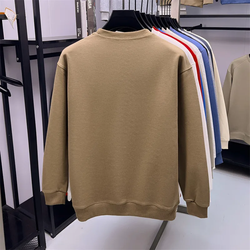 Hochwertiges Sportshirt mit Rundhalsausschnitt, Herrenmode, Luxusmarke, lässiges Golfshirt mit Buchstabenstickerei, bequemes Langarm-T-Shirt – Detail 5