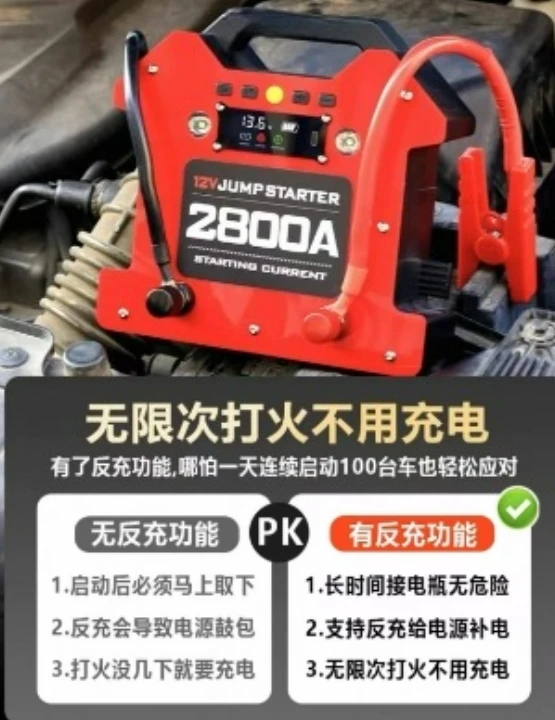 2800 Peak Amp Premium 12-Volt Jump Starter - Rood