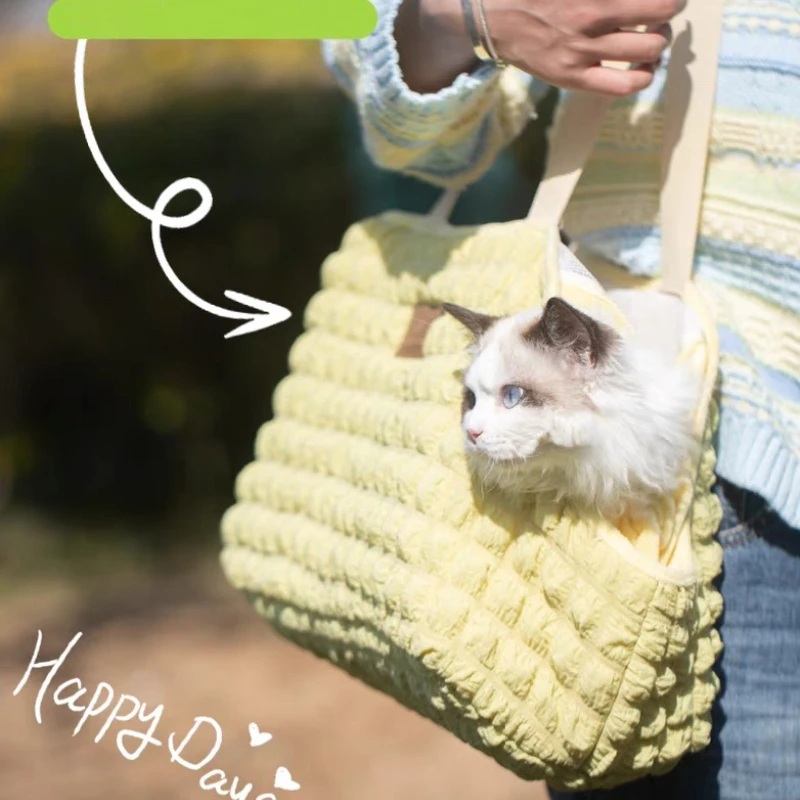 

2024 New Style Pet Carrier for Cats Dog Waffler Kitten Puppy Bag Cat Carrier Travel Bag Pet Supplier Cat Accessories