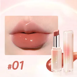 Judydoll Water Gloss Mirror Lipstick Crystal Jelly Lip Gloss Moisturizing Long Lasting Solid Lip Stick Nude Lip Tint Makeup