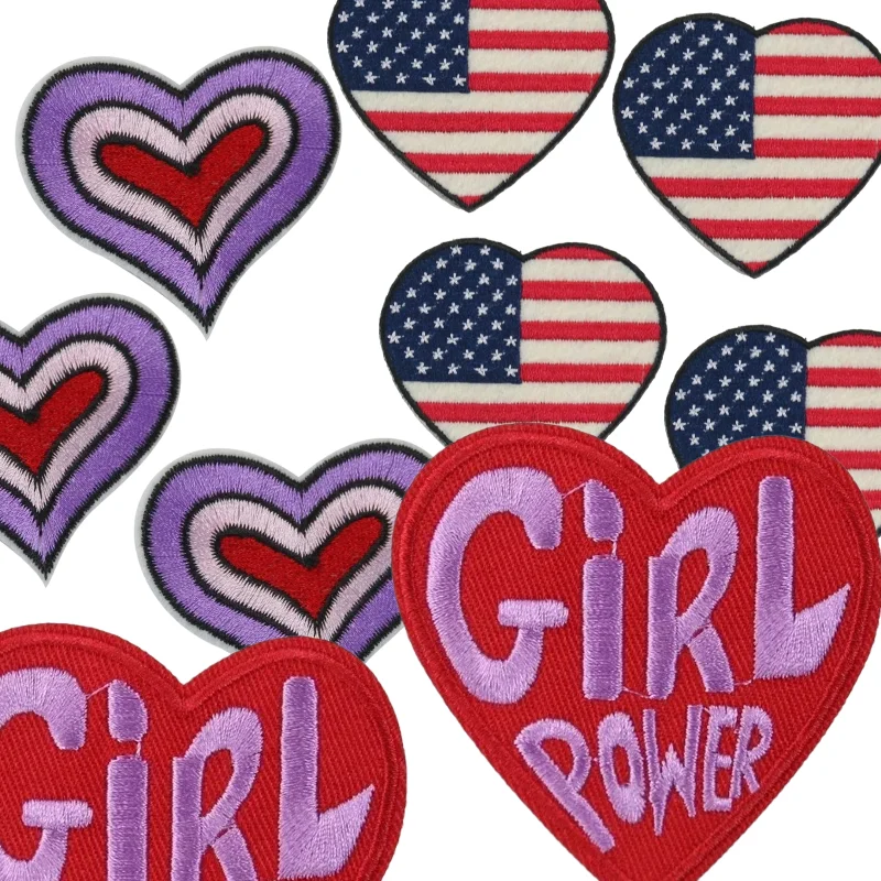 

Factory Direct Sales Love Adhesive Spot Stamp Boy Love Letter Cloth Sticker Children's Clothing Accessories Badge