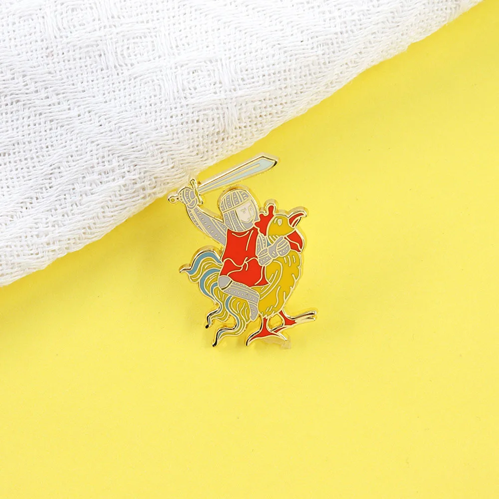 

Classic Novel knight Briefcase Badges Men Women Lapel Pins for Backpacks Soft Enamel Pins Brooch for Clothes Fashion Accessories