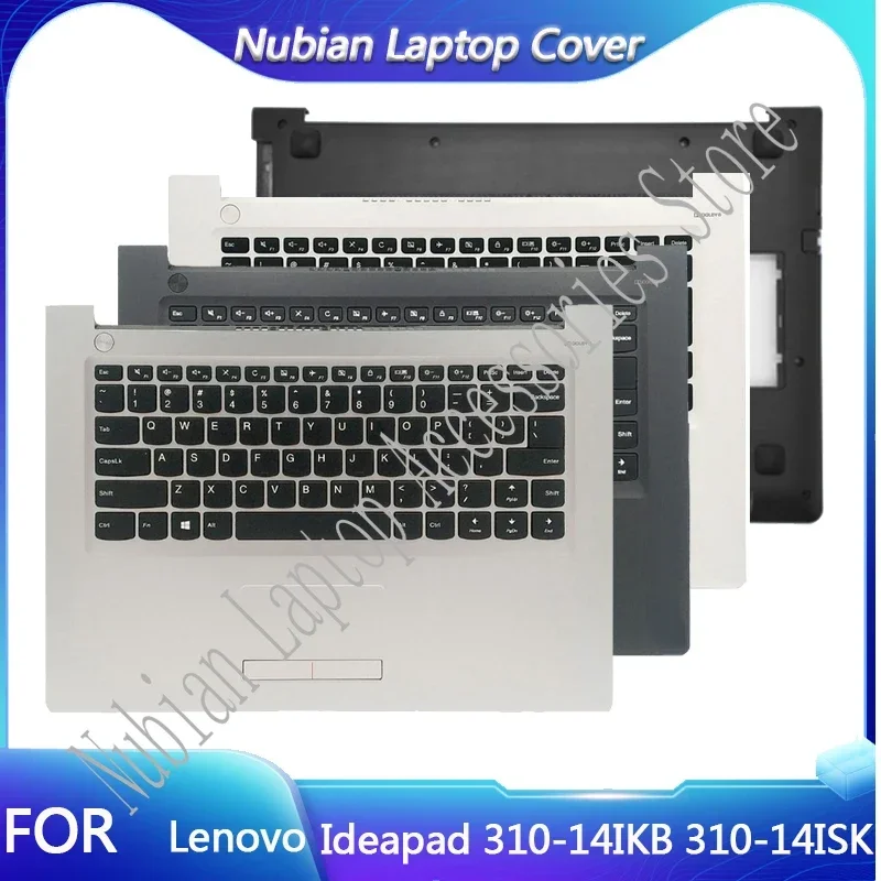 New For Lenovo Ideapad 310-14IKB 310-14ISK 510-14ISK Replacemen Laptop Accessories Palmrest And Keyboard Black Silvery White