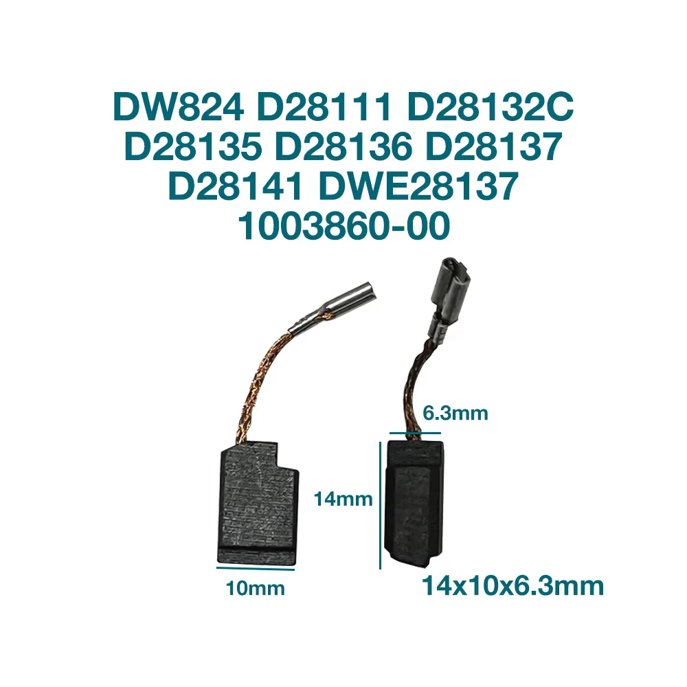 Угольная щетка для DeWalt DW824 D28111 D28132C D28135 D28136 D28137 D28141 DWE28137 1003860 -00 Замена угольной щетки для электроинструмента