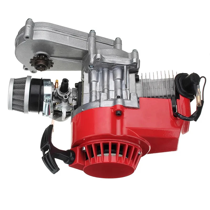49CC Two-Stroke Pull Start Engine Motor Mini Dirt Bike Motorbike Scooter ATV Buggy 4-Wheel Quad Pit Pocket Bike Cross Bicycle