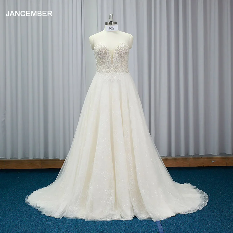 

Customized Simple Strapless A-line With Sweep Train Wedding Dress For Women Boheimian Bridal Gown 2025 vestidos novias boda