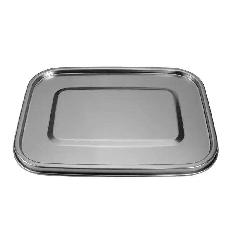 ABUH-4X Stainless Steel Bento Box Lunch Container,3-Compartment Bento Lunch Box For Sandwich And Two Sides,1400 Ml