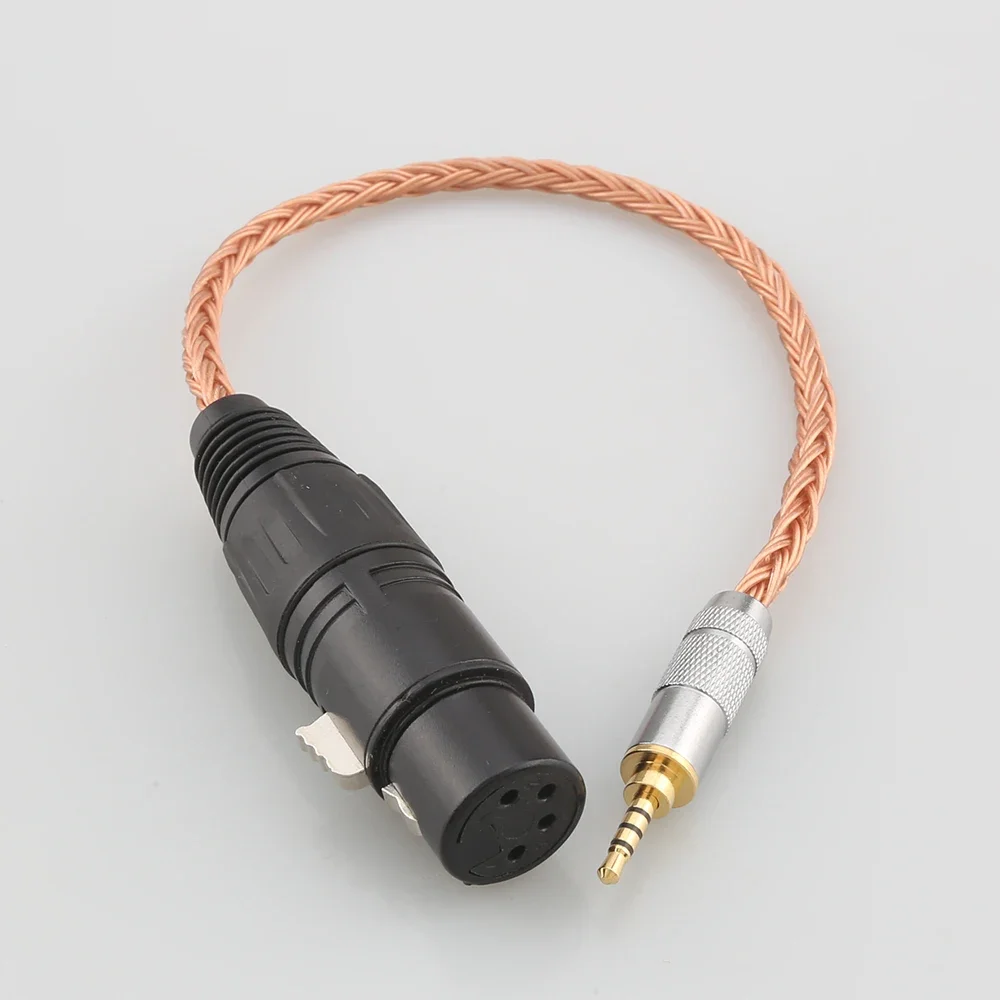 16-core OCC 2,5 mm Trrs gebalanceerde mannelijke naar 4-pins XLR vrouwelijke hoofdtelefoonadapter voor Astell & Kern AK240 AK380 AK320 onkyo DP-X1 FIIO
