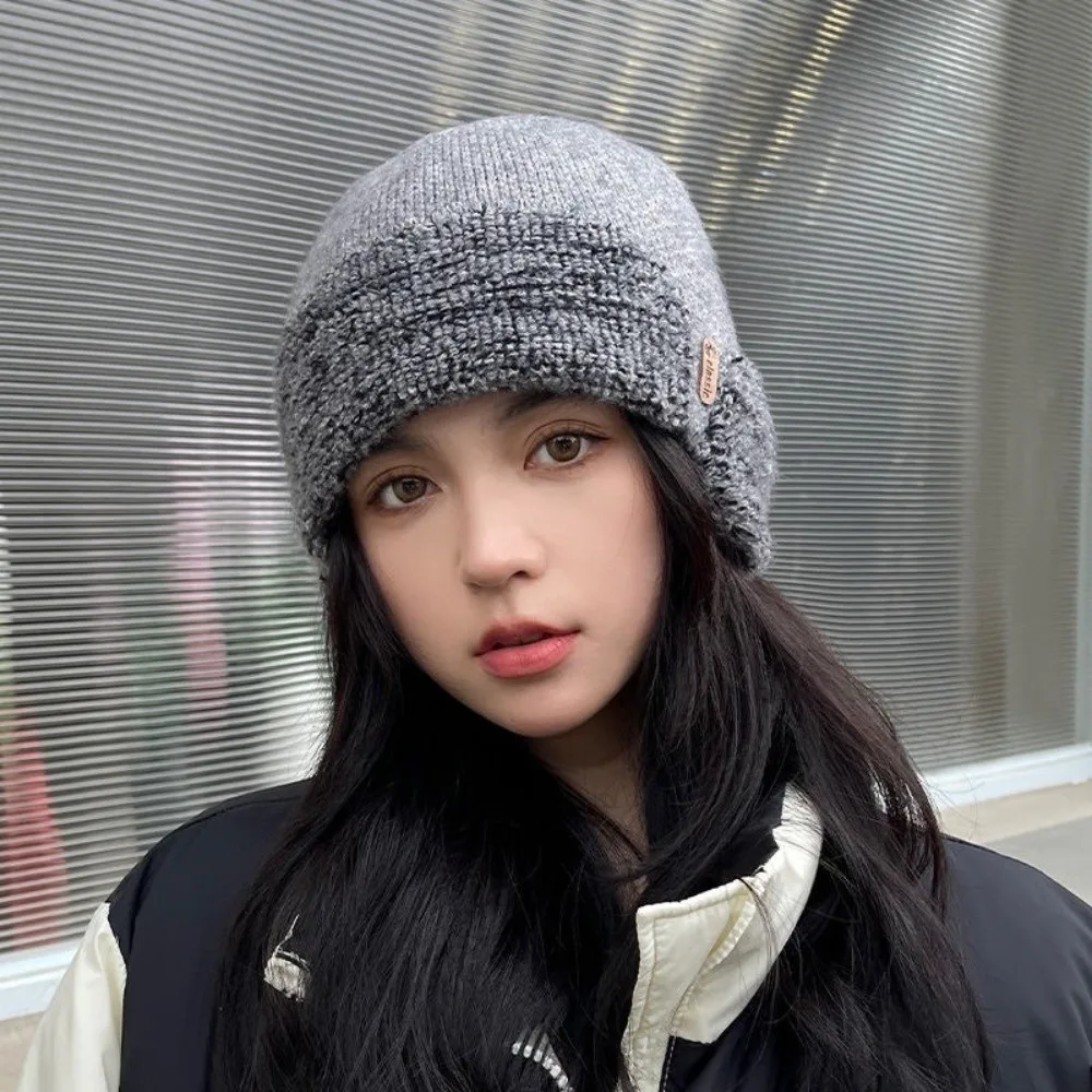 New Warm Knitted Beanie Hat Coldproof Windproof Earflap Hat Classic Pullover Design Windproof Hat Outdoor