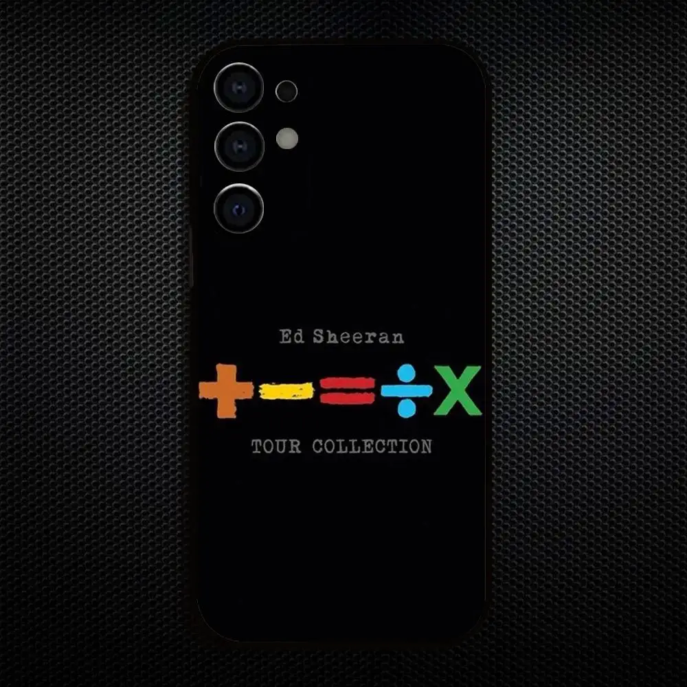 حافظة هاتف Singer E-Ed S-Sheeran لهاتف سامسونج S25، S24، S23، S22، S21، S20، Plus، Fe، Lite، غطاء أسود ناعم آخر