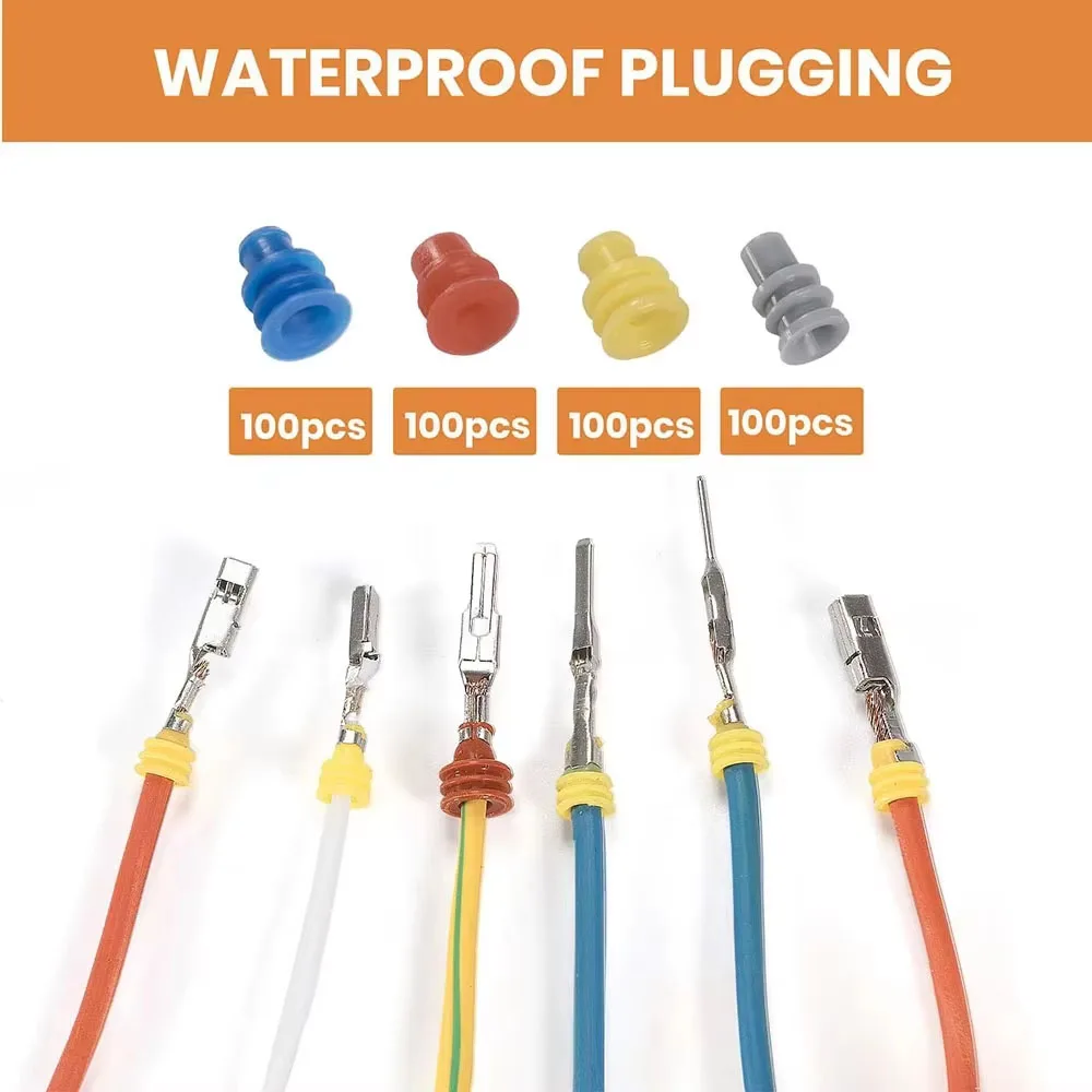 718PCS 1/1.5/1.8/2.2/2.8/3.5mm Terminal Pin Connector Kit Car Electrical Pin Crimp Wire Female Male Terminal Plug Removal Tool