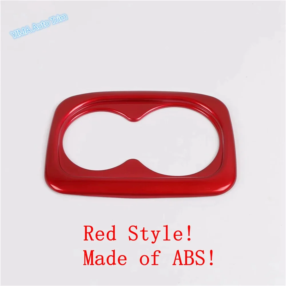 ABS Auto Rear Seat Water Cup Holder Decor Frame Cover Trim For Honda Civic Sedan 2016 2017 2018 2019 2020 Interior Accessories