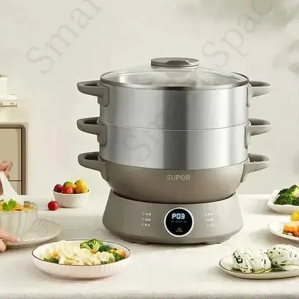 Electric household steam engine large capacity multi-function new steam saucepan electric frying pan small