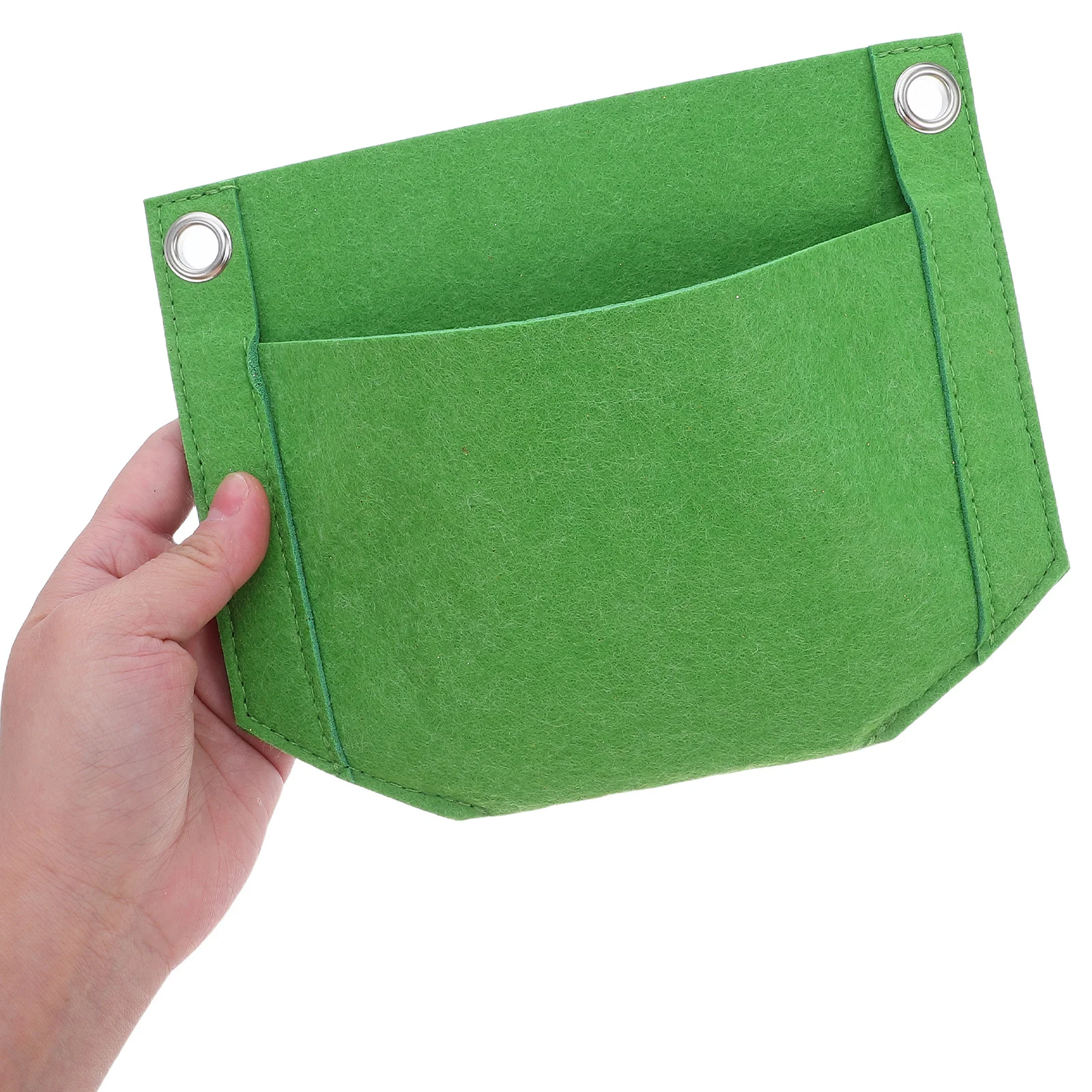 

2pcs Felt Planting Bags 3D Wall Hanging Storage Organizer For Garden Indoor Outdoor Use Green Succulent Pocket Container
