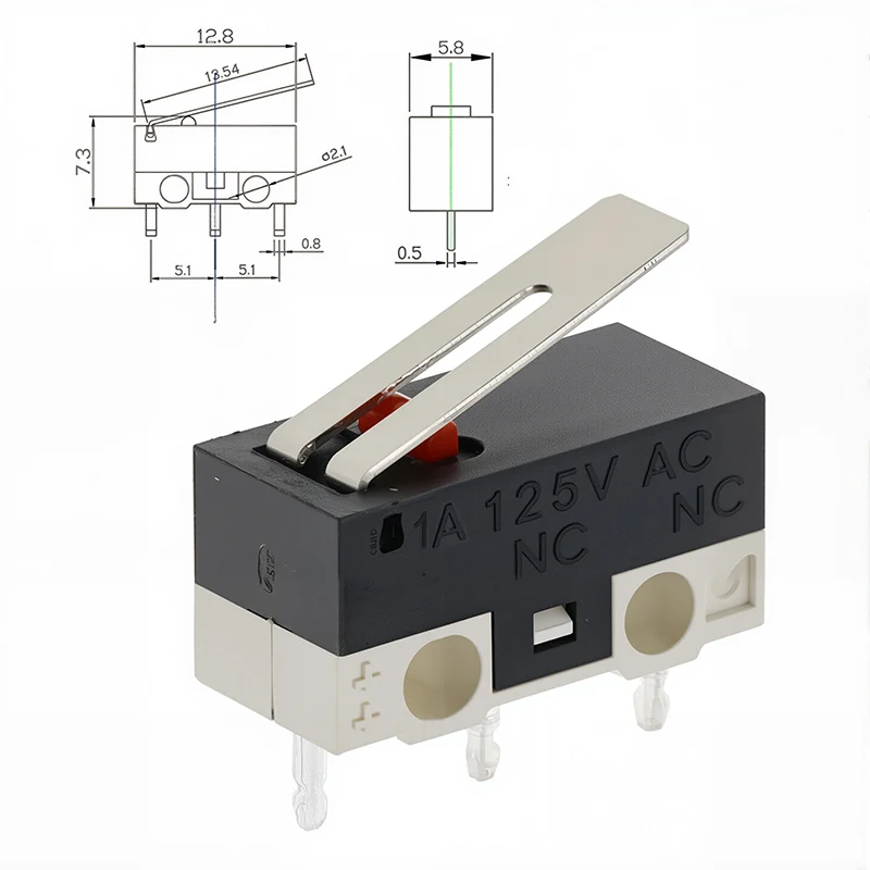 NONE Mini Micro Switch SPDT 3 Pin 20 Piece 6