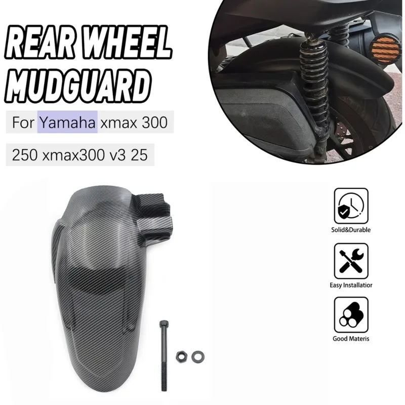 New Arrivals-Motorcycle Rear Fender For YAMAHA XMAX 300 V3 2025- Rear Wheel Splash Guard Cover Fender Guard