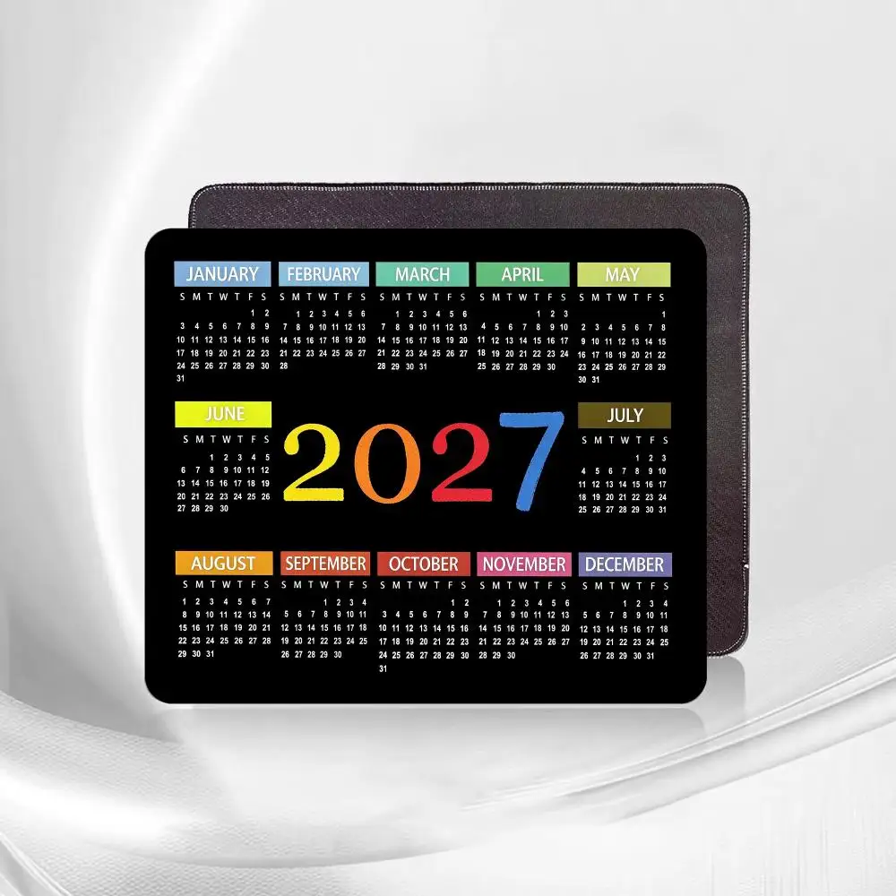 2027 Calendar Mouse Pad Small Rectangular MousePad Anti-slip Rubber Desk mat Computers & Laptops mats Office PC Accessories