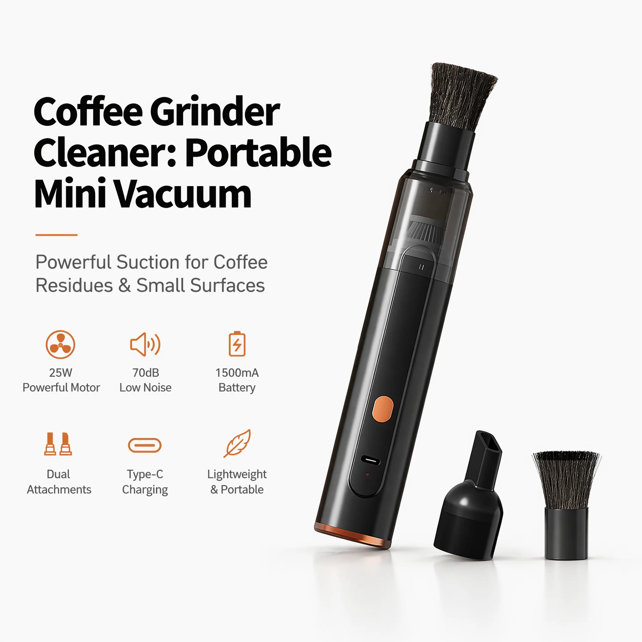Portable Coffee Grinder Cleaner Vacuum Cleaners With Powerful Suction For Quick Cleaning Electric Duster