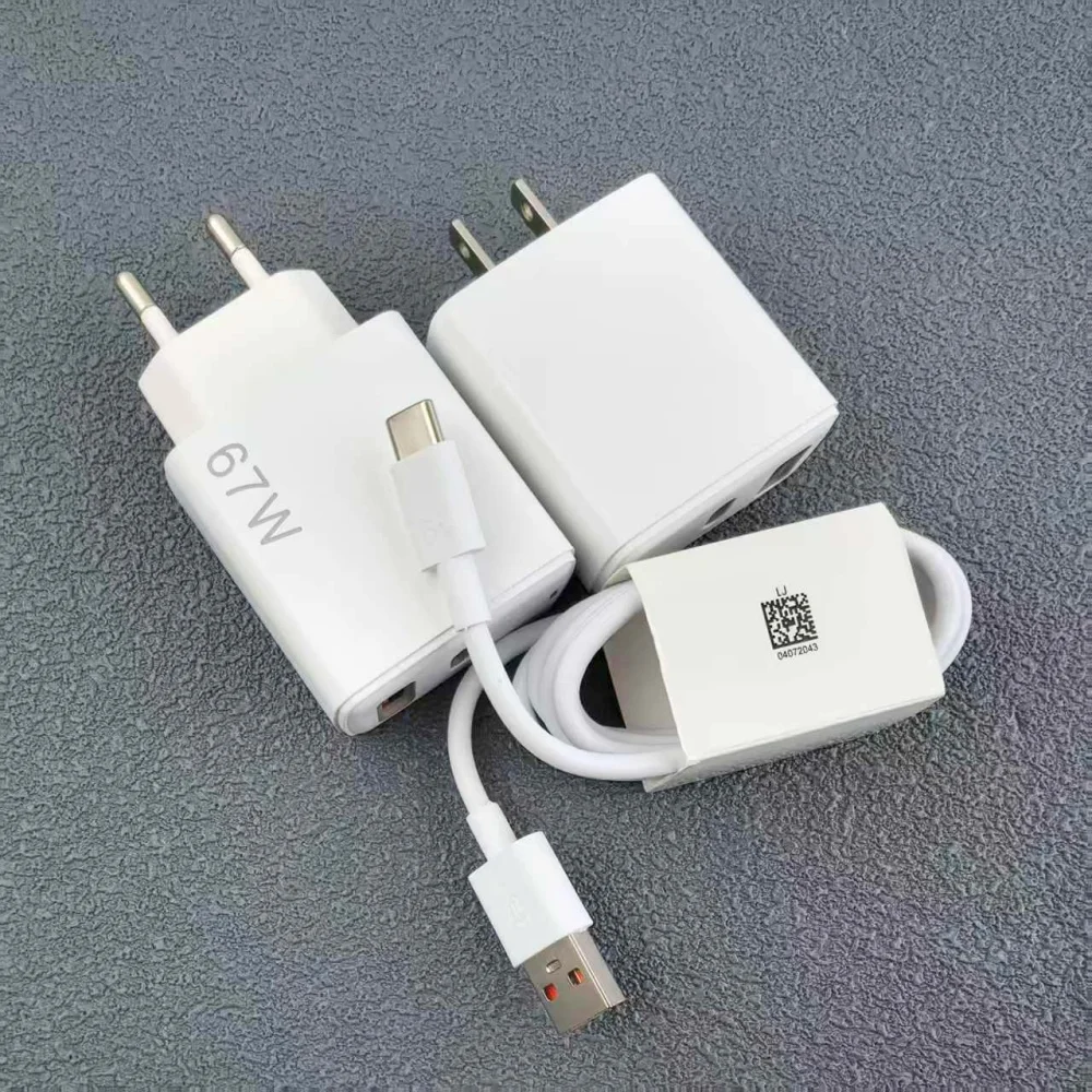 Infinix 67W Quick Charger EU/US Fast Charging PD/QC 3.0 Adapter For Infinix Note Hot 60 50 Pro+ 40X 50S Zero 40 +6A Type C Cable