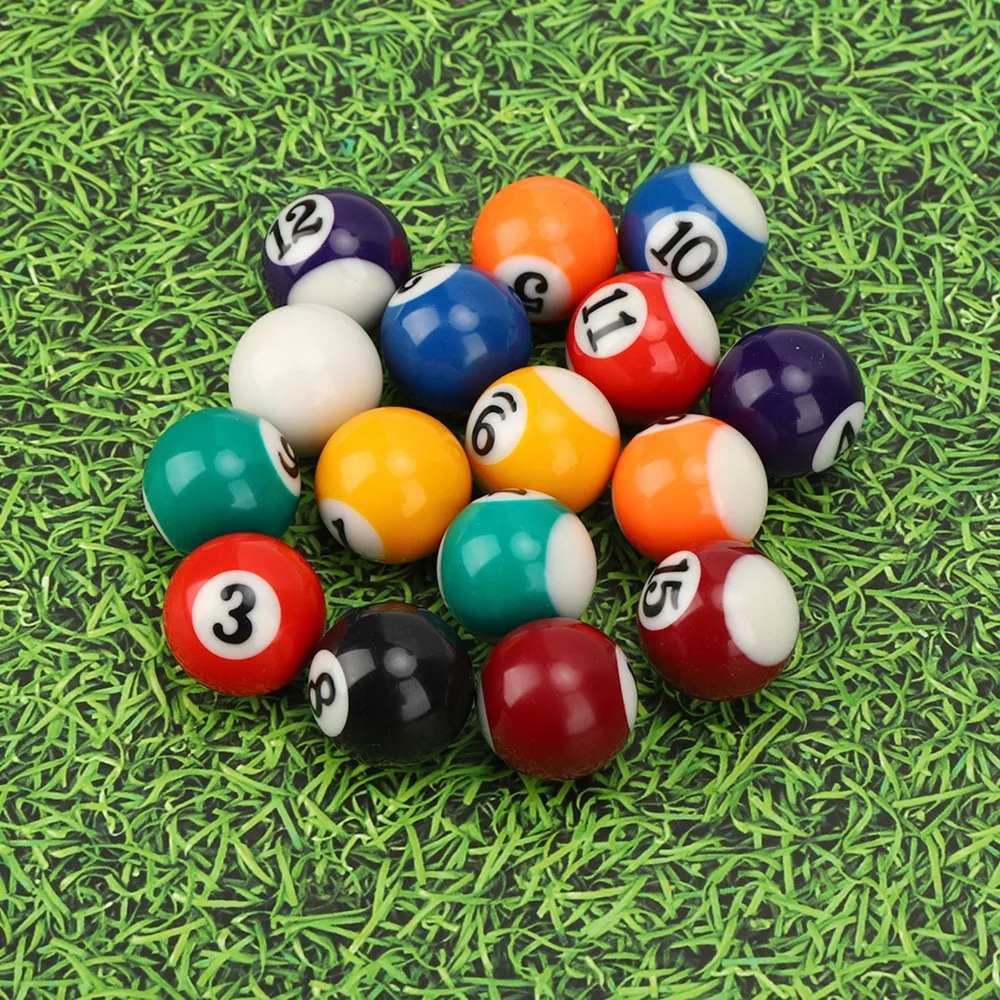 

16PCS Billiards 2.5CM Mini Billiard Ball Plastic Mini Pool Ball Mini Billiard Ball Billiards Ball Set Family Fun