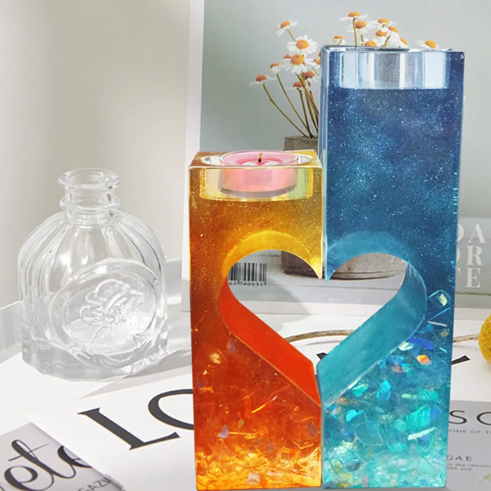 

Набор из 1 силиконовой формы для подсвечников в форме сердца, для творчества, рукоделия, проектов своими руками, для детей и взрослых, для совместного творчества