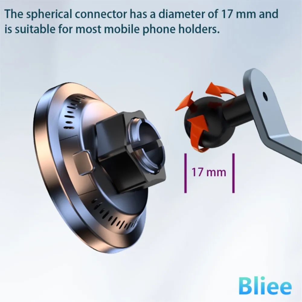 Per BYD Dolphin Supporto magnetico per telefono per auto Schermo multimediale Base fissa Supporto di ricarica wireless Supporti per telefono