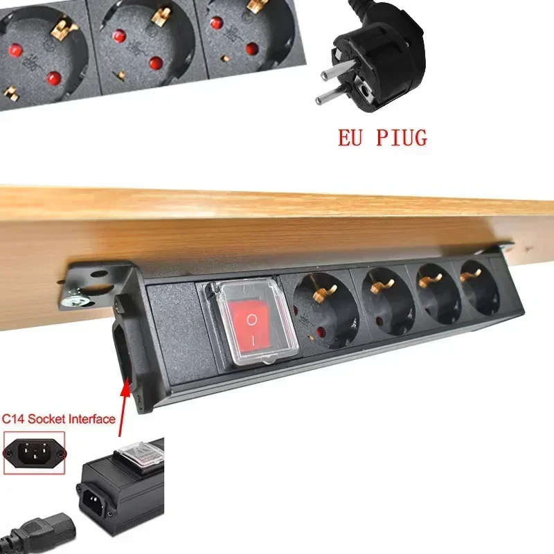 Stół do komputera gniazdo gniazdo elektryczne do spotkania PDU Power strip 1-10 gniazdo ue