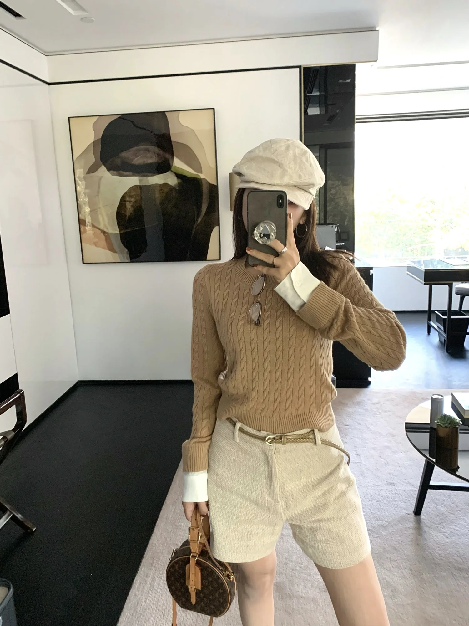 

Вязаный свитер Iceybella для женщин, имитация двухслойности, с длинными рукавами, шерстяной, в университетском стиле, модный, весенний трикотаж