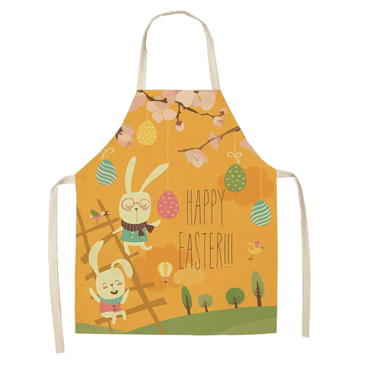 Easter bunny print customizable apron goods for home kitchen aprons for women Woman kitchen apron Apron for hairdresser Apron