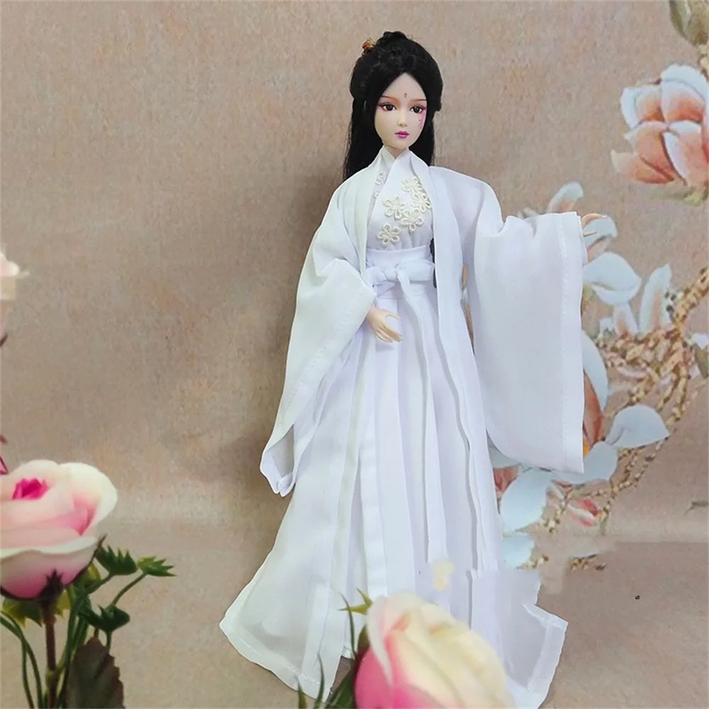 

Customize Long Dress 1/6 Female Red White Hanfu Long Dress Chinese Ancient shirt Clothing Suit for 12inch Action Figure Toys