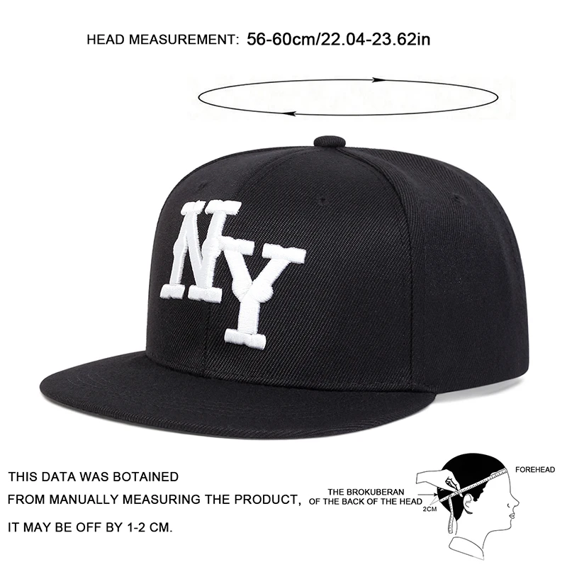 Unisex NY Letter Embroidery Hip-hop Hats Spring Autumn Outdoor Adjustable Casual Baseball Caps Sunscreen Hat