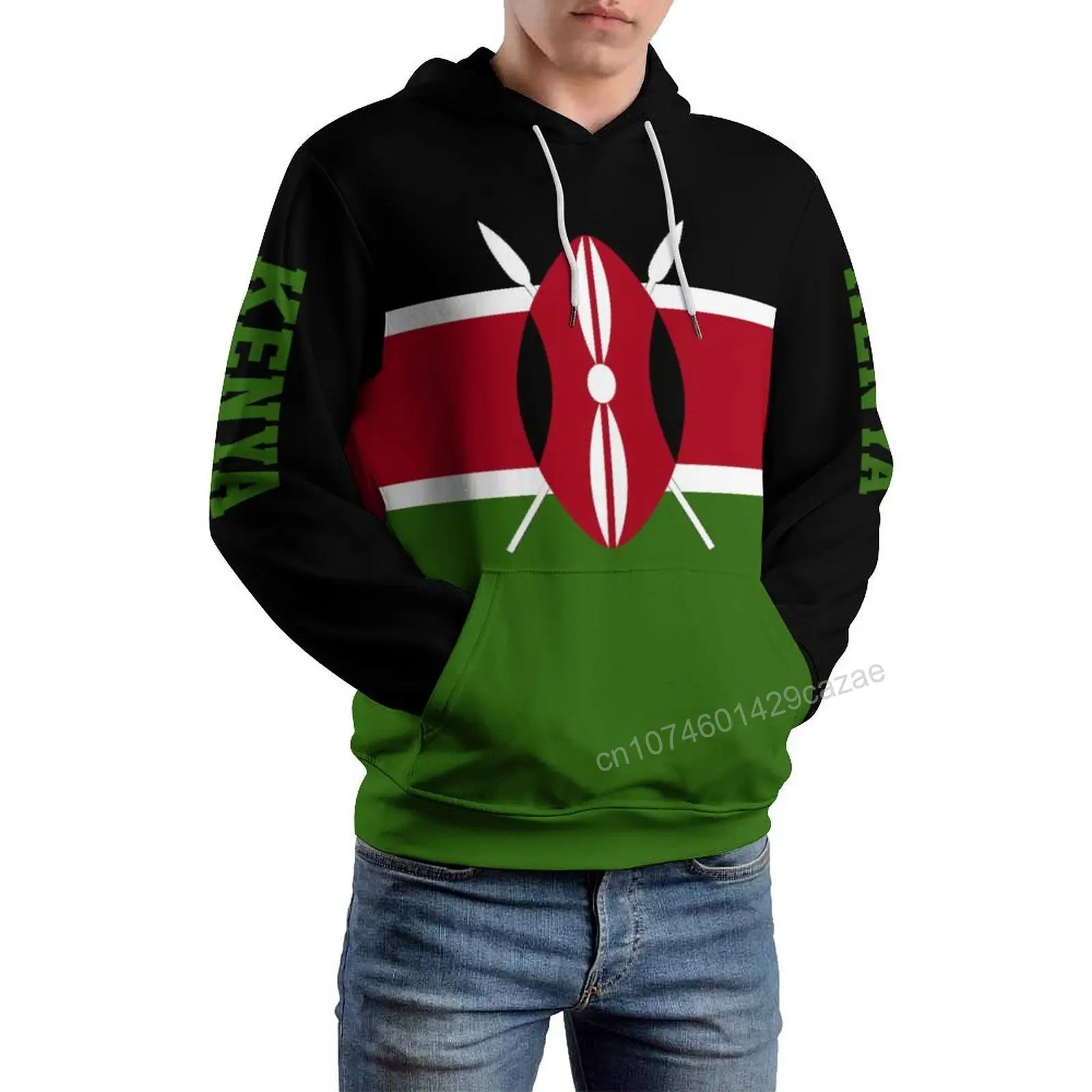 

Kenya Country Flag 3D Hoodie Polyester Cool Men Women Harajuku Sweatshirt Unisex Casual Pullover Hoodies